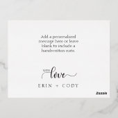 モダンでエレガントな大理石のゴールド箔の感謝カード 箔招待状ポストカード (裏面)