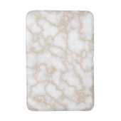 モダンでエレガントな大理石のフェイクな金ゴールドのグリッター バスマット (正面縦)