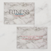 モダンでエレガントな大理石の個人的なフィットネスのトレーナー 名刺 (正面/裏面)