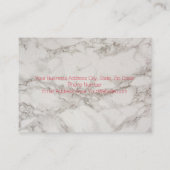 モダンでエレガントな大理石の個人的なフィットネスのトレーナー 名刺 (裏面)