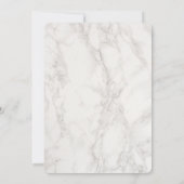 モダンでエレガントな大理石の結婚式のお祝い 招待状 (裏面)