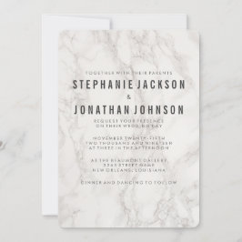 モダンでエレガントな大理石の結婚式のお祝い 招待状