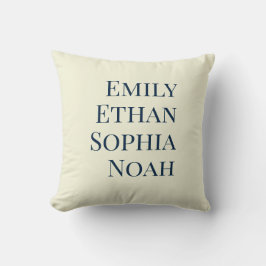 モダンでエレガントな子供の名前入りパーソナライズドファミリーライブクッション クッション