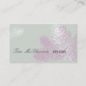 モダンでエレガントな孔雀は謝肉祭に羽をつけます 名刺 (正面)