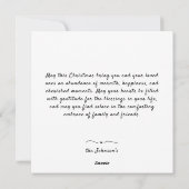 モダンでエレガントな家族の写真を使ったハッピーホリデー2024 シーズンカード (裏面)