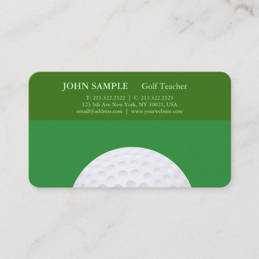 モダンでエレガントな専門のデザインのゴルフレッスン 名刺 (正面)