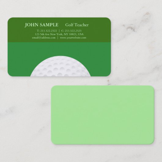 モダンでエレガントな専門のデザインのゴルフレッスン 名刺 (正面/裏面)