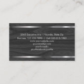 モダンでエレガントな専門の灰色の木製の金属の一見 名刺 (裏面)