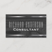 モダンでエレガントな専門の灰色の木製の金属の一見 名刺 (正面)