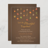 モダンでエレガントな感謝祭のパーティー招待状 招待状 (正面/裏面)