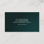 モダンでエレガントな抽象芸術のお洒落なビジネス 名刺 (裏面)