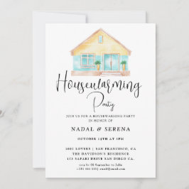 モダンでエレガントな新築パーティー 招待状