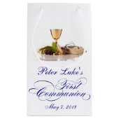 モダンでエレガントな最初聖餐式の好意のバッグ スモールペーパーバッグ (裏面)