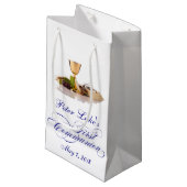 モダンでエレガントな最初聖餐式の好意のバッグ スモールペーパーバッグ (正面アングル)