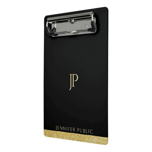 モダンでエレガントな最小主義のデザインのトレンディーのモノグラム ミニクリップボード (アングル2)