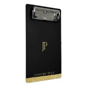 モダンでエレガントな最小主義のデザインのトレンディーのモノグラム ミニクリップボード (アングル)