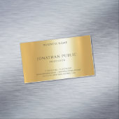 モダンでエレガントな最小主義のフェイクな金ゴールドのプロフェッショナル マグネット名刺 (インサイチュ)