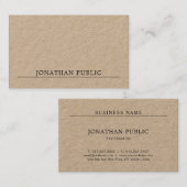 モダンでエレガントな最小主義の専門の平野のカッコいい 名刺 (正面/裏面)