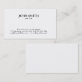 モダンでエレガントな最小主義の専門の平野 名刺 (正面/裏面)