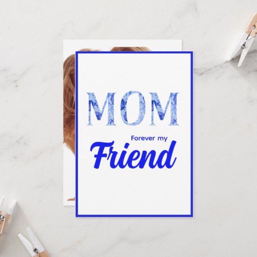 モダンでエレガントな母の日| 永遠の友達 カード (正面/裏面インサイチュ)