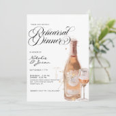 モダンでエレガントな水の色のワインリハーサルディナー 招待状 (スタンド正面)