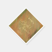 モダンでエレガントな水彩画のブライズシャワー スタンダードカクテルナプキン (角)