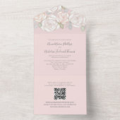 モダンでエレガントな水彩花のゲスト招待状 オールインワン招待状 (内側)