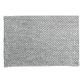 モダンでエレガントな灰色のヘリンボン 枕カバー (正面右)