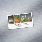 モダンでエレガントな白人のケータリングのシェフの栄養士 マグネット名刺 (インサイチュ)