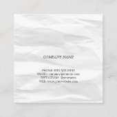 モダンでエレガントな白人の花パターン花屋 スクエア名刺 (裏面)