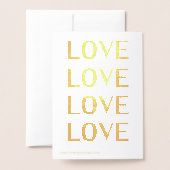 モダンでエレガントな白黒タイポグラフィが好き 箔カード (裏面封筒付き)