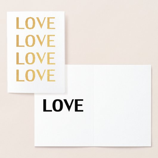 モダンでエレガントな白黒タイポグラフィが好き 箔カード (ディスプレー)