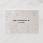 モダンでエレガントな石造りのコンサルタント 名刺 (正面)