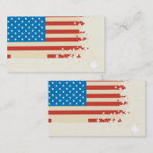 モダンでエレガントな米国の旗の名刺のテンプレート 名刺 (正面/裏面)
