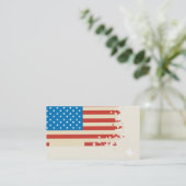 モダンでエレガントな米国の旗の名刺のテンプレート 名刺 (スタンド正面)