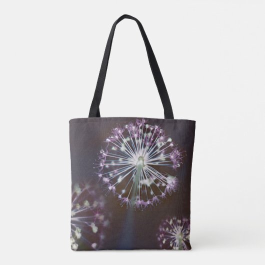 モダンでエレガントな紫の花の抽象的な花火 トートバッグ (裏面)