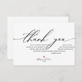 モダンでエレガントな結婚式のお礼カード エンクロージャーカード (正面/裏面)