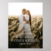 モダンでエレガントな結婚式のウェルカムフォト ポスター (正面)