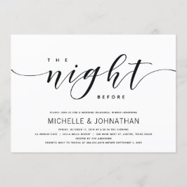 モダンでエレガントな結婚式のリハーサルディナー招待状 招待状