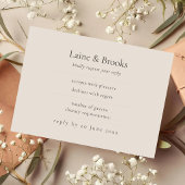 モダンでエレガントな結婚式の返信ハガキ「Taupe RSVP Card」|シンプルで洗練されたデザイ