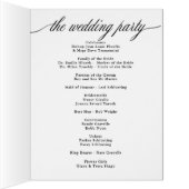 モダンでエレガントな結婚式プログラム (内側(右))