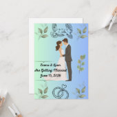モダンでエレガントな結婚式招待状テンプレート | エディタ カード (正面/裏面インサイチュ)