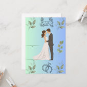 モダンでエレガントな結婚式招待状テンプレート | 編集可能 カード (正面/裏面インサイチュ)