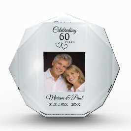 モダンでエレガントな結婚60周年記念フォトキーペス フォトブロック