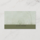 モダンでエレガントな緑に造園の芝生の心配の刈ること 名刺 (裏面)