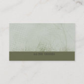モダンでエレガントな緑に造園の芝生の心配の刈ること 名刺 (裏面)