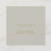 モダンでエレガントな緑の真珠の終わりの贅沢を向くこと スクエア名刺 (裏面)