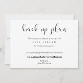 モダンでエレガントな縮小結婚式のお知らせ (裏面)