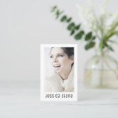 モダンでエレガントな自画像 名刺 (スタンド正面)