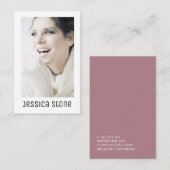 モダンでエレガントな自画像 名刺 (正面/裏面)